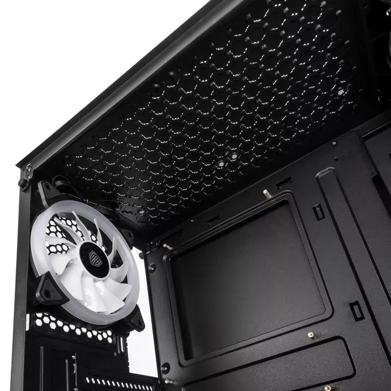 PC Midi Tower Kolink Observatory Lite — Schwarz, Temperglas, ATX/Micro-ITX, 3x120mm vorne, 1x120mm hinten, 190×400×440 mm