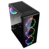 PC Midi Tower Kolink Observatory Lite — Schwarz, Temperglas, ATX/Micro-ITX, 3x120mm vorne, 1x120mm hinten, 190×400×440 mm