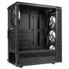 PC Midi Tower Kolink Observatory Lite — Schwarz, Temperglas, ATX/Micro-ITX, 3x120mm vorne, 1x120mm hinten, 190×400×440 mm