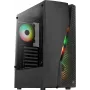 Aerocool WAVEBKV3 ATX PC-Gehäuse aus gehärtetem Glas mit 4xRGB-Lüftern Schwarz