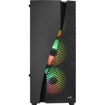 Aerocool WAVEBKV3 ATX PC-Gehäuse aus gehärtetem Glas mit 4xRGB-Lüftern Schwarz