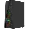 Aerocool WAVEBKV3 ATX PC-Gehäuse aus gehärtetem Glas mit 4xRGB-Lüftern Schwarz