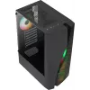 Aerocool WAVEBKV3 ATX PC-Gehäuse aus gehärtetem Glas mit 4xRGB-Lüftern Schwarz