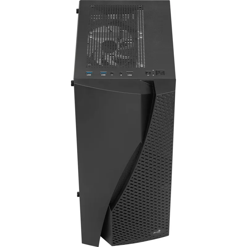 Aerocool WAVEBKV3 ATX PC-Gehäuse aus gehärtetem Glas mit 4xRGB-Lüftern Schwarz