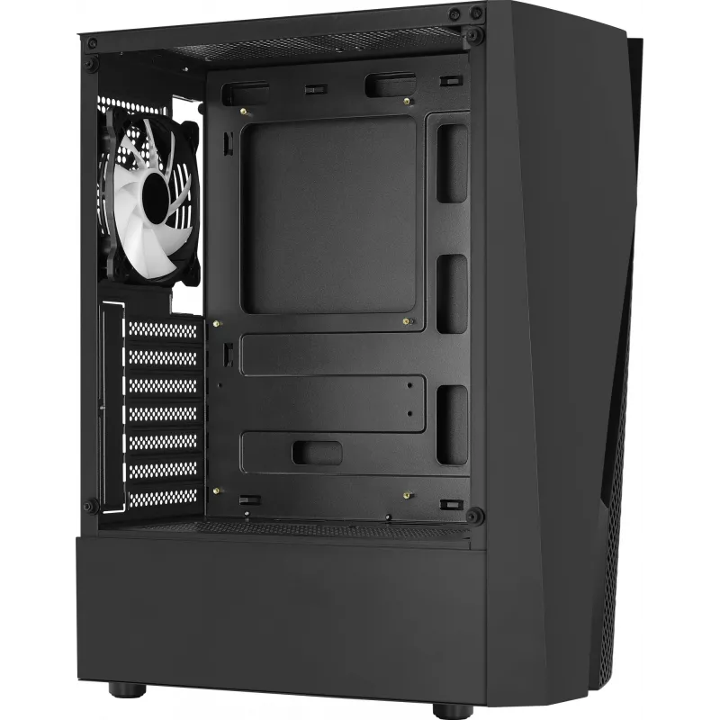 Aerocool WAVEBKV3 ATX PC-Gehäuse aus gehärtetem Glas mit 4xRGB-Lüftern Schwarz