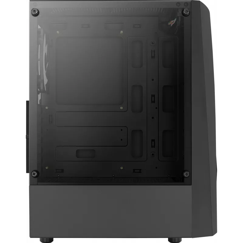 Aerocool WAVEBKV3 ATX PC-Gehäuse aus gehärtetem Glas mit 4xRGB-Lüftern Schwarz