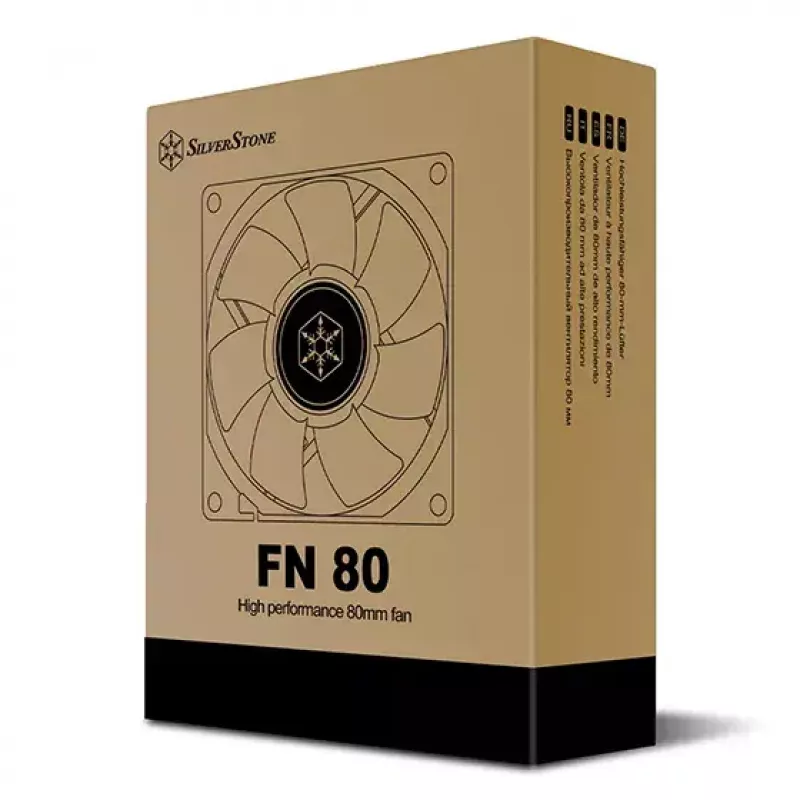Fan Silverstone FN80 8 cm Schwarz 27.81 cfm 1.86 mmH2O
