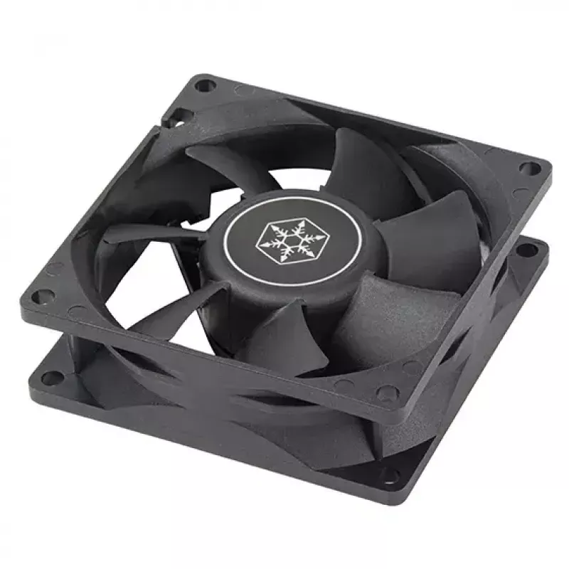 Fan Silverstone FN80 8 cm Schwarz 27.81 cfm 1.86 mmH2O