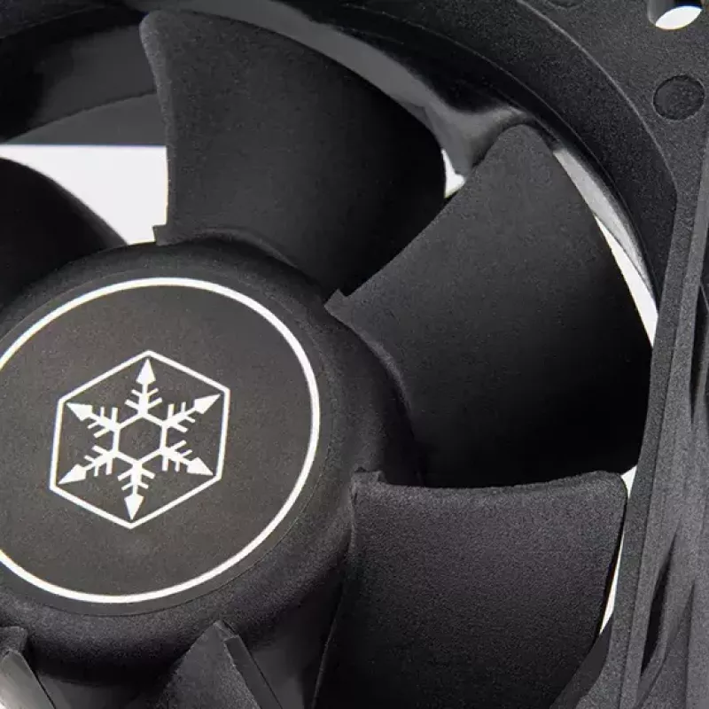 Fan Silverstone FN80 8 cm Schwarz 27.81 cfm 1.86 mmH2O