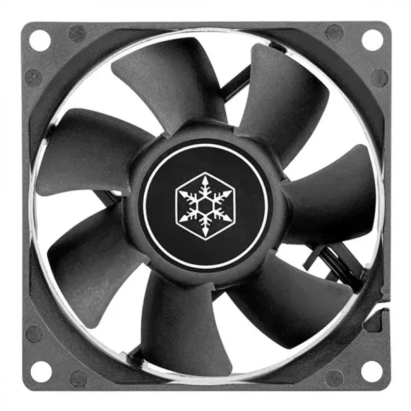 Fan Silverstone FN80 8 cm Schwarz 27.81 cfm 1.86 mmH2O