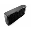 Flüssigkeitskühlungsradiator EXTREME XSPC RX240 Dual Fan Radiator V3, Messing/Kupfer, 240 mm, 2 Lüfter, Schwarz