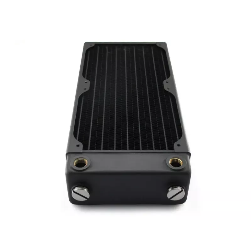 Flüssigkeitskühlungsradiator EXTREME XSPC RX240 Dual Fan Radiator V3, Messing/Kupfer, 240 mm, 2 Lüfter, Schwarz