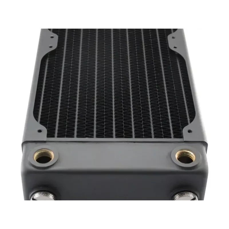 Flüssigkeitskühlungsradiator EXTREME XSPC RX240 Dual Fan Radiator V3, Messing/Kupfer, 240 mm, 2 Lüfter, Schwarz