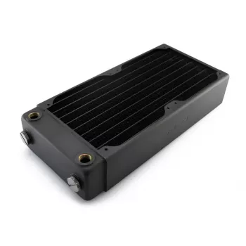 Flüssigkeitskühlungsradiator EXTREME XSPC RX240 Dual Fan Radiator V3, Messing/Kupfer, 240 mm, 2 Lüfter, Schwarz