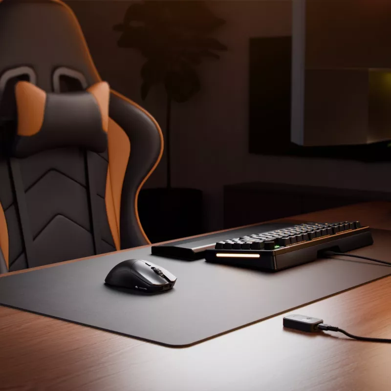 Kabellose Gaming-Maus GLORIOUS Series 2 PRO (für Rechtshänder) – 26.000 DPI, RF Wireless + USB‑C, 4K/8K Hz, 6 Tasten, Schwarz