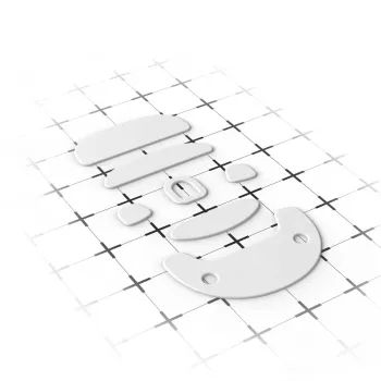 Maus feet Endgame Gear OP1 — PTFE 0,8 mm Ersatz für OP1 Maus, weiß