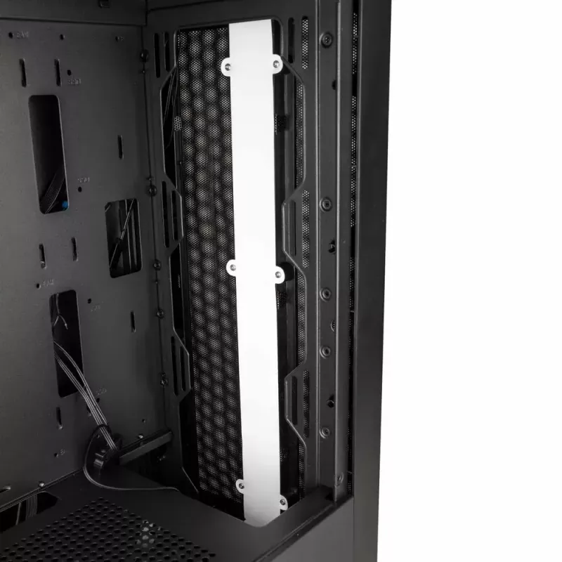 PC-Gehäuse Kolink Inspire K12 ARGB Midi Tower – Schwarz mit transparenter Seite, unterstützt ATX/Micro ATX/ITX, 2x 3,5 Zoll + 2x 2,5 Zoll Einschübe
