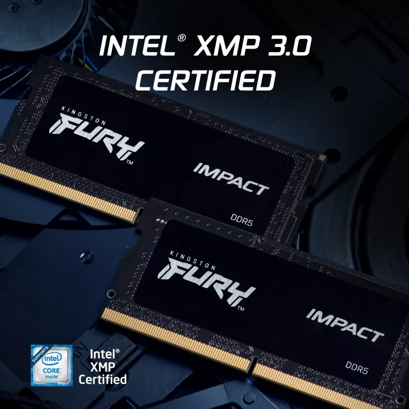 Kingston Technology FURY 16GB 6000MT/s DDR5 CL38 SODIMM Impact XMP