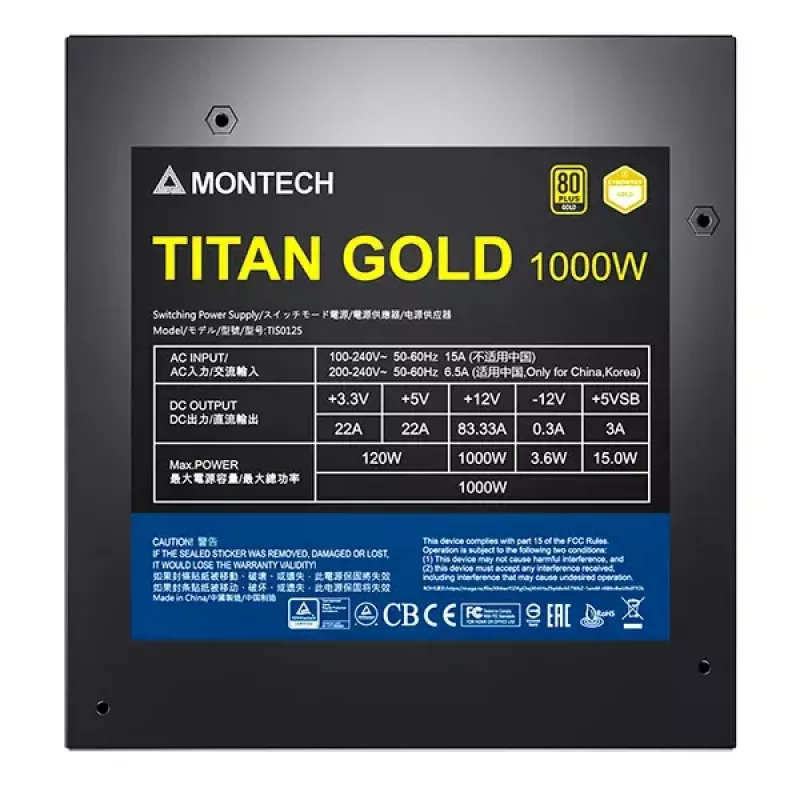 Netzteil Montech TITAN GOLD 1000W