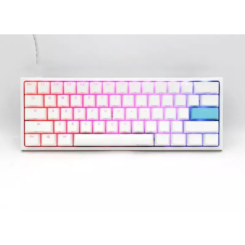 Ducky DKON2061ST Tastatur USB QWERTY US International Weiß Mini Mechanisch RGB LED