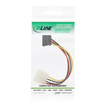 InLine SATA-Stromadapterkabel 5,25 Zoll / 15-Pin SATA 0,15 m, abgewinkelt nach unten