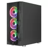 Aerocool PRISMBKV3 PC-Gehäuse ATX Schwarz 4 Lüfter ARGB Frontseite Seite aus gehärtetem Glas