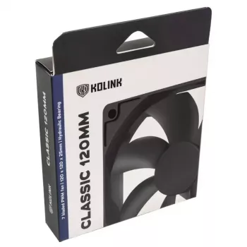 Computer Case Fan Kolink Classic HDB 120 mm, 1500 RPM, 52.15 CFM, Schwarz