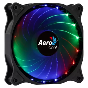 AEROCOOL COSMO12FRGB 120mm Computergehäuselüfter, 1000 U/min, 15 LEDs RGB, Molex-Anschluss, 3,72 W, schwarz