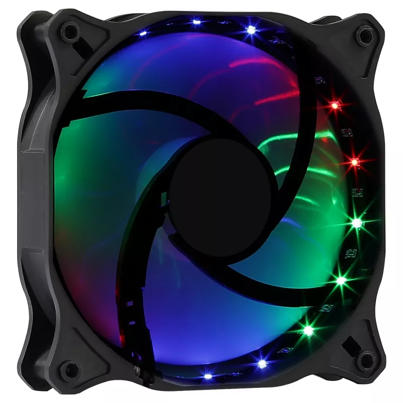 AEROCOOL COSMO12FRGB 120mm Computergehäuselüfter, 1000 U/min, 15 LEDs RGB, Molex-Anschluss, 3,72 W, schwarz