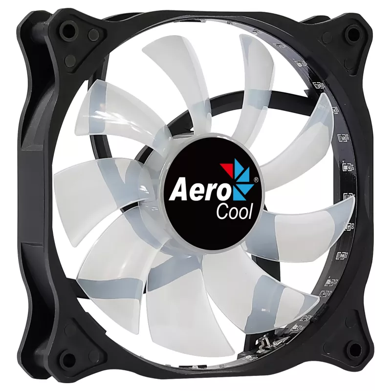 AEROCOOL COSMO12FRGB 120mm Computergehäuselüfter, 1000 U/min, 15 LEDs RGB, Molex-Anschluss, 3,72 W, schwarz