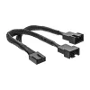 InLine PWM-Lüfter-Y-Stromkabel, 4-polig. 1M/2F, 0,15 m