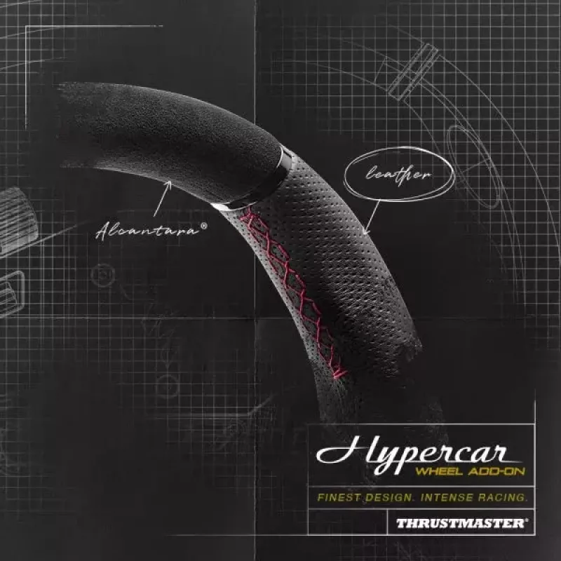 Thrustmaster Hypercar Wheel Add-On Schwarz, Silber Lenkrad PC, PlayStation 4, PlayStation 5, Xbox, Xbox One