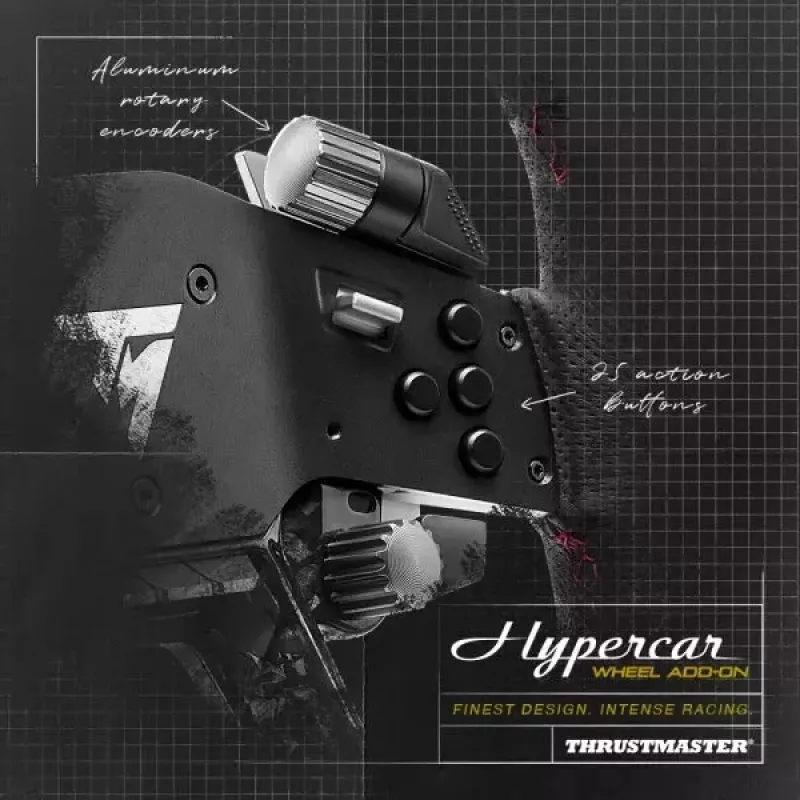 Thrustmaster Hypercar Wheel Add-On Schwarz, Silber Lenkrad PC, PlayStation 4, PlayStation 5, Xbox, Xbox One