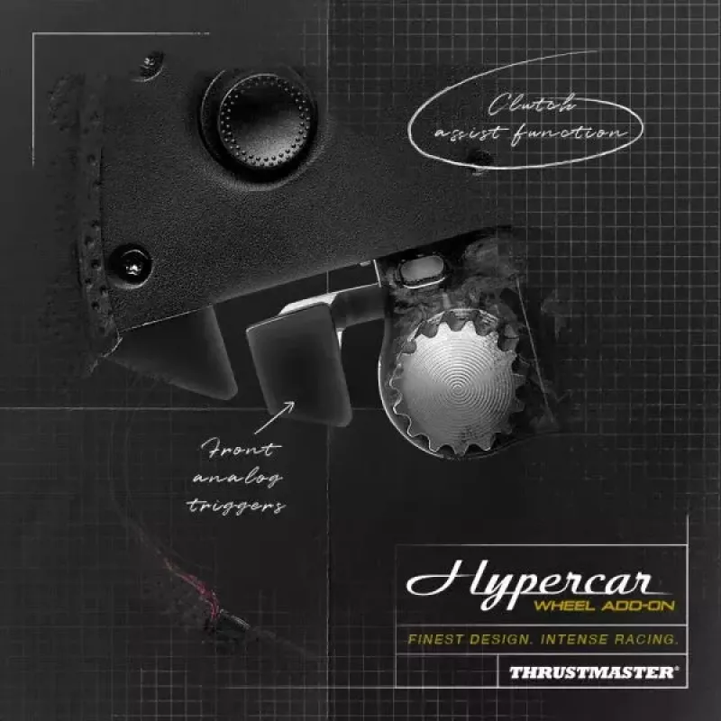 Thrustmaster Hypercar Wheel Add-On Schwarz, Silber Lenkrad PC, PlayStation 4, PlayStation 5, Xbox, Xbox One