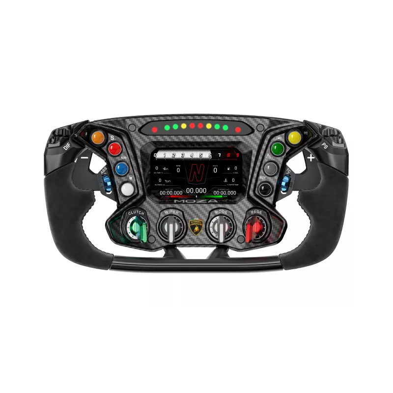 Moza Racing Essenza SCV12 Lenkrad, Rennlenkrad, Schwarz, Aluminium, Carbonfaser, 164 cm, 164 cm, 310 mm