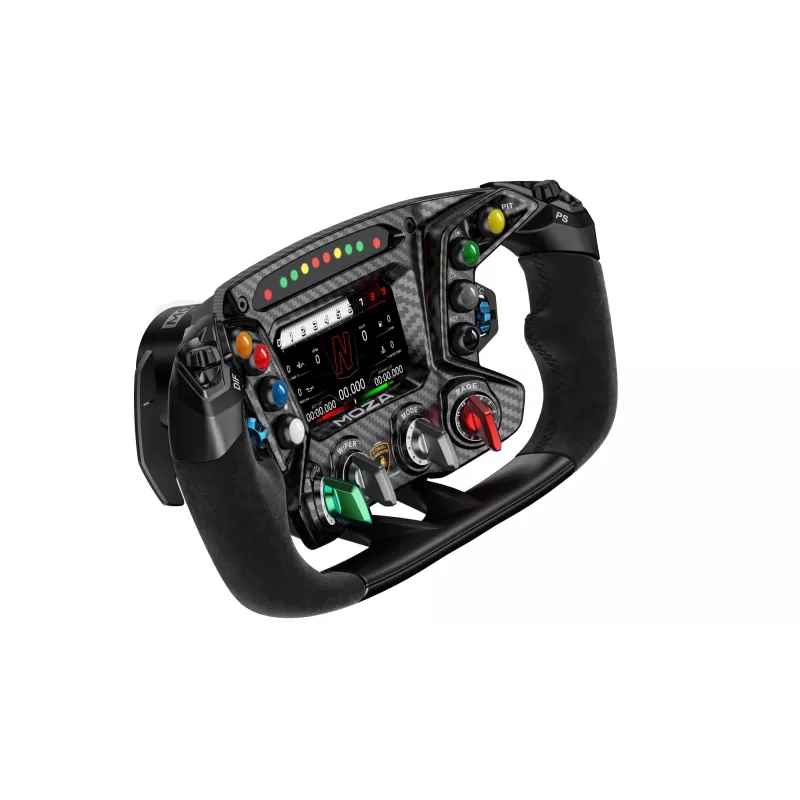 Moza Racing Essenza SCV12 Lenkrad, Rennlenkrad, Schwarz, Aluminium, Carbonfaser, 164 cm, 164 cm, 310 mm