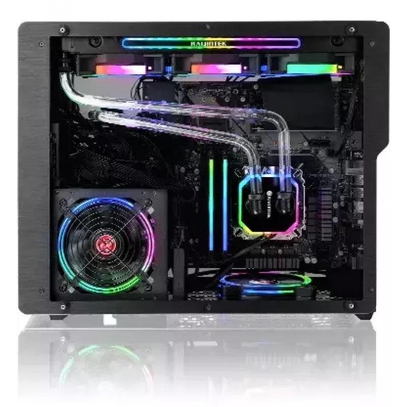PC-Gehäuse RAIJINTEK Ophion M Evo ALS Midi Tower Schwarz, Transparent