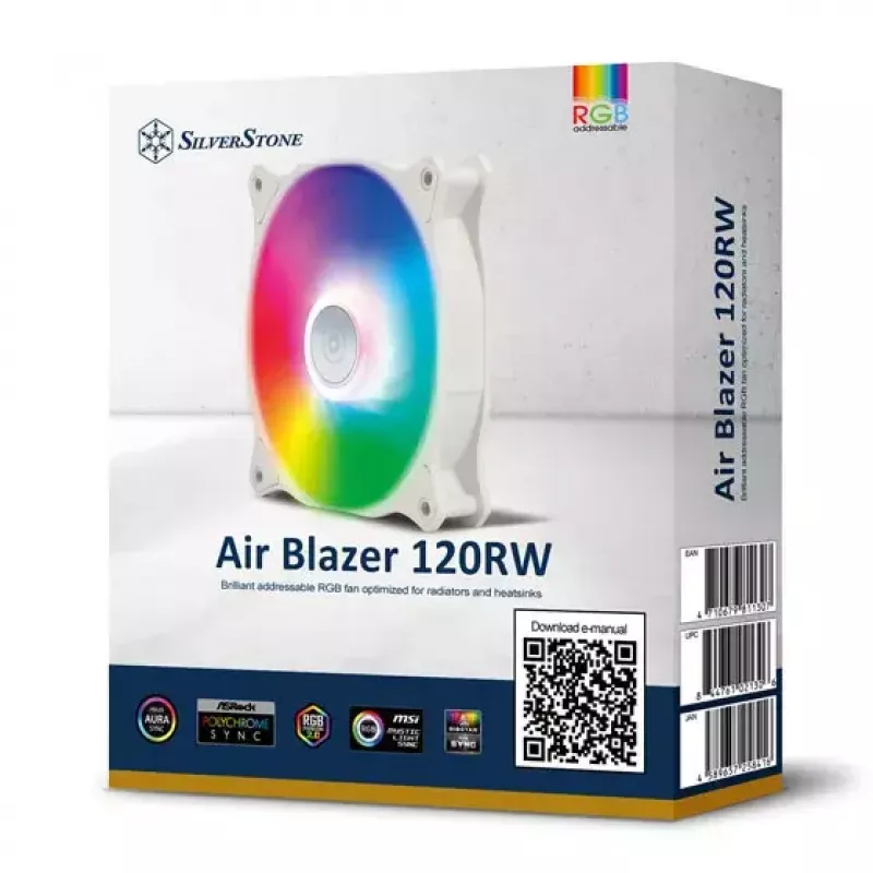 Fan Silverstone Air Blazer 120RW 120mm 600-2200 RPM Weiß