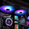RAIJINTEK EOS 12 RBW ADD 120 mm Hydraulikgleitlager-PWM-Lüfter, 2 Stk., Schwarz/Weiß