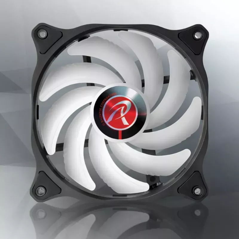 RAIJINTEK EOS 12 RBW ADD 120 mm Hydraulikgleitlager-PWM-Lüfter, 2 Stk., Schwarz/Weiß