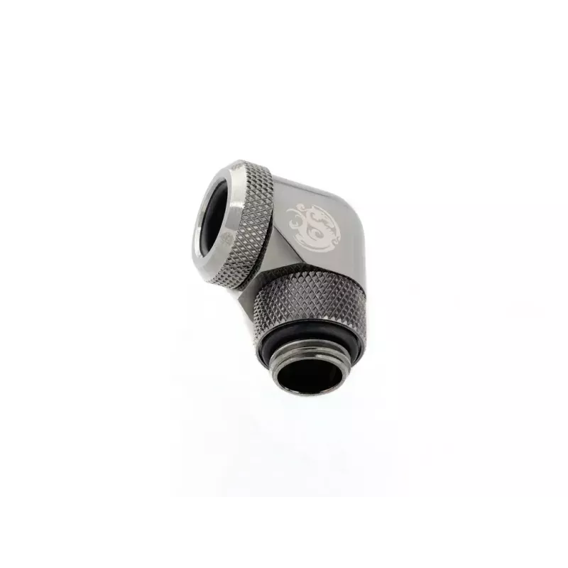 Bitspower BP-BSE90RML Messing 90°-Drehverschraubung für Flüssig-PC-Kühlung, G1/4-Gewinde, schwarz