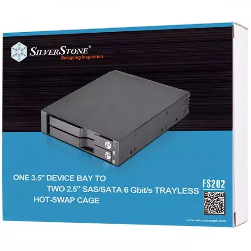 Laufwerksblende Silverstone SST-FS202B Schwarz