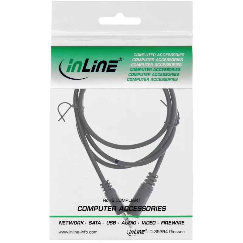 InLine Audiokabel 3,5 mm Klinke Stereo Stecker / Buchse 3 m