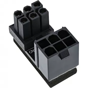 InLine Interner Netzadapter 180° ATX 6-Pin Stecker auf Buchse Reverse Schwarz 26636F
