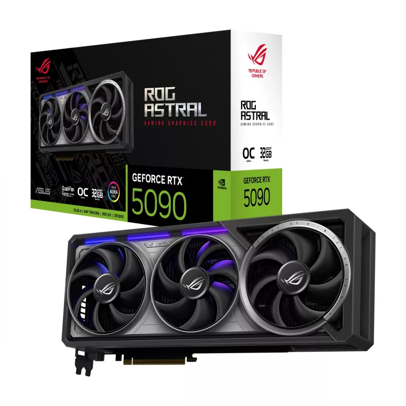 Grafikkarte ASUS GeForce RTX 5090 — 32 GB GDDR7, 512-Bit, PCIe 5.0, 4 Lüfter, 357,6×149,3×76 mm