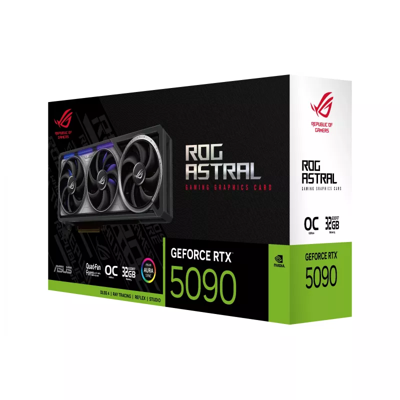 Grafikkarte ASUS GeForce RTX 5090 — 32 GB GDDR7, 512-Bit, PCIe 5.0, 4 Lüfter, 357,6×149,3×76 mm