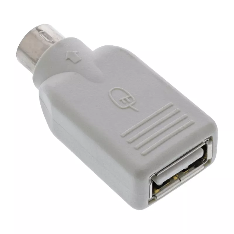 InLine USB Adapter USB A Buchse / PS/2 Stecker, PS/2 Stecker, USB A, Beige
