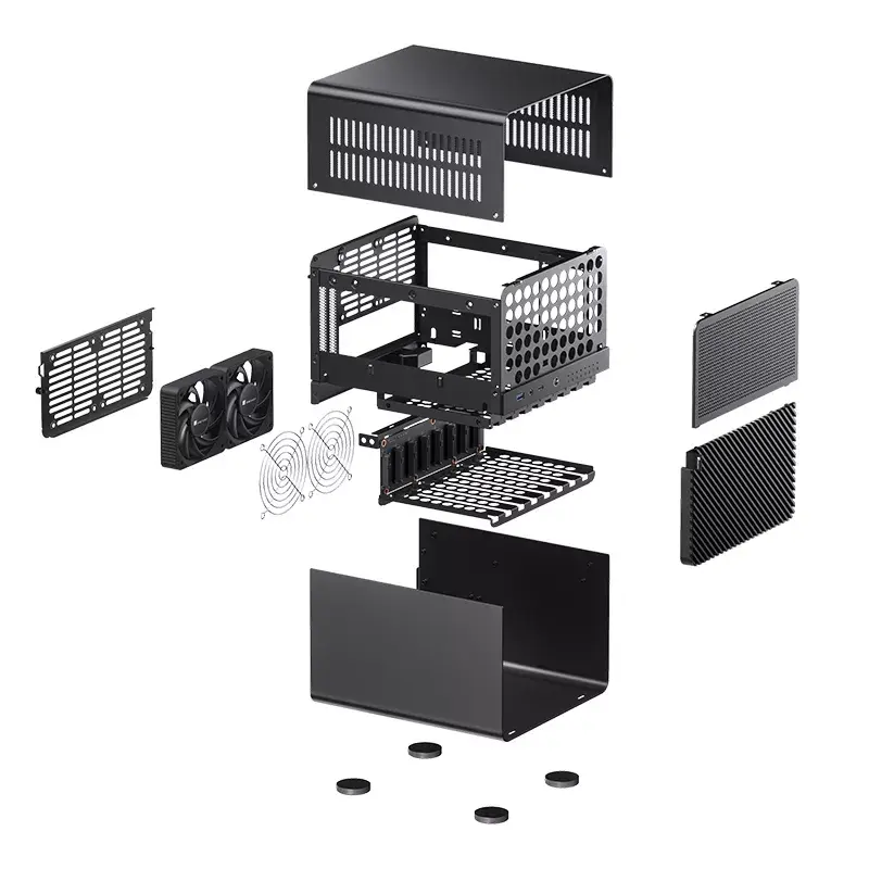 PC-Gehäuse Jonsbo N3 Mini Tower Schwarz
