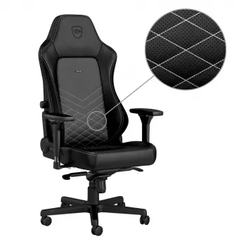 Gaming-Stuhl noblechairs Hero PU Leather — gepolsterte Sitzfläche, gepolsterte Rückenlehne, maximale Höhe 137 cm, Rückenlehnenbreite 57 cm
