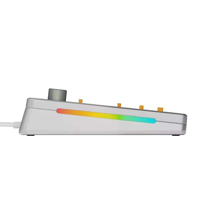 Glorious Gaming GMMK 3 PRO 75% Barebones Wired Silver - US, 75%, Kabelgebunden, USB, RGB LED, Silber